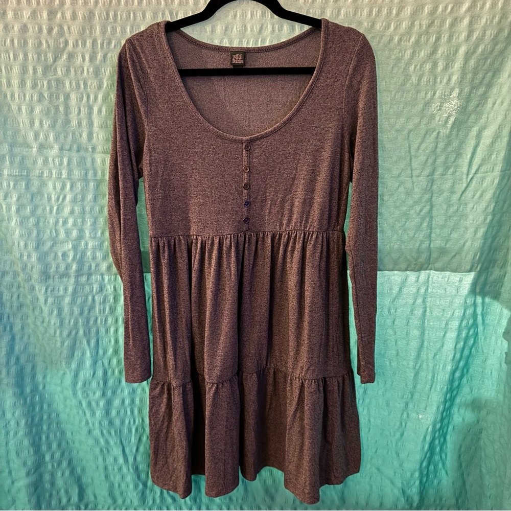 Wild Fable - long sleeve dress - grey - soft - comfortable - size Large